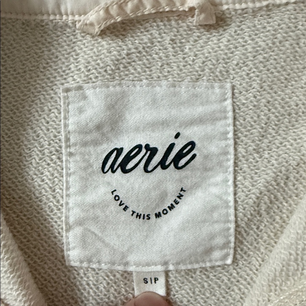 Aerie Cream Oversized Button Down - Picture 5 of 10